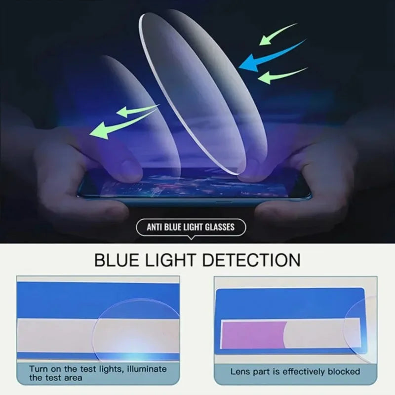 6Pairs of Simple Men'S Square Reading Glasses Anti Blue Light Reading Eyes Fashion Full Frame Hyperopia Glasses Reading Glasses