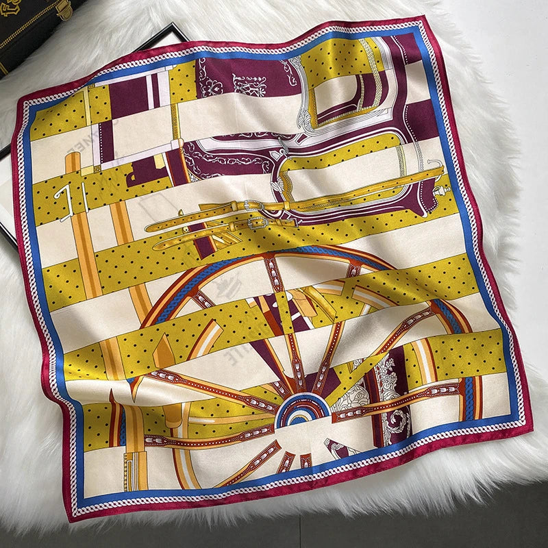 Women 100% Silk Scarves 53*53cm Luxury Pure Silk Scarf Wraps Shawls Pashmina Female Natural Silk Neckerchief Head Scarf Bandana