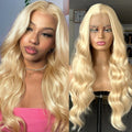 Long Blonde Curly Wavy Wigs for Women Synthetic Hair Free Part Honey Blonde Loose Deep Wave 13X4 Frontal Wigs for Daily Party