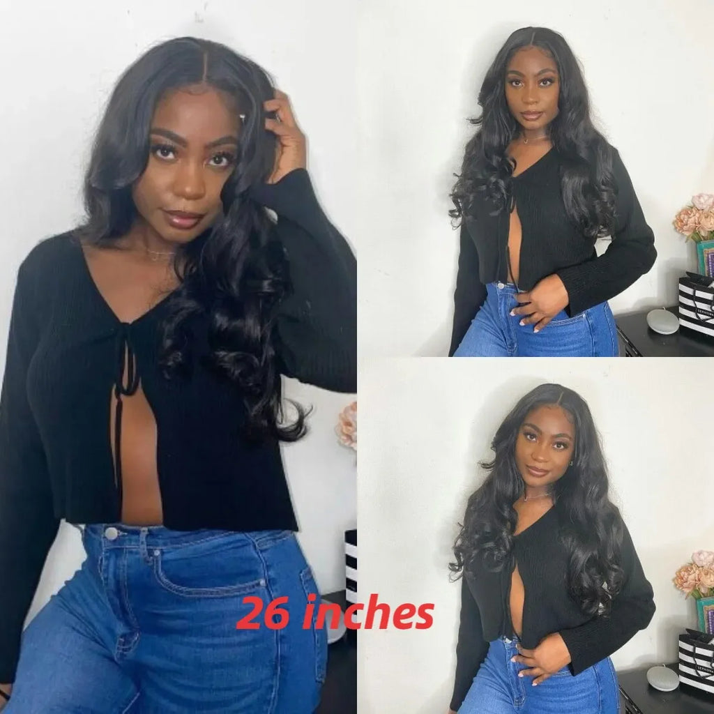 PerisModa Body Wave Human Hair Bundles With Closure 5x5 Transparent Lace 4×4 Brown Lace Brazilian Remy 12A Human Hair Extensions