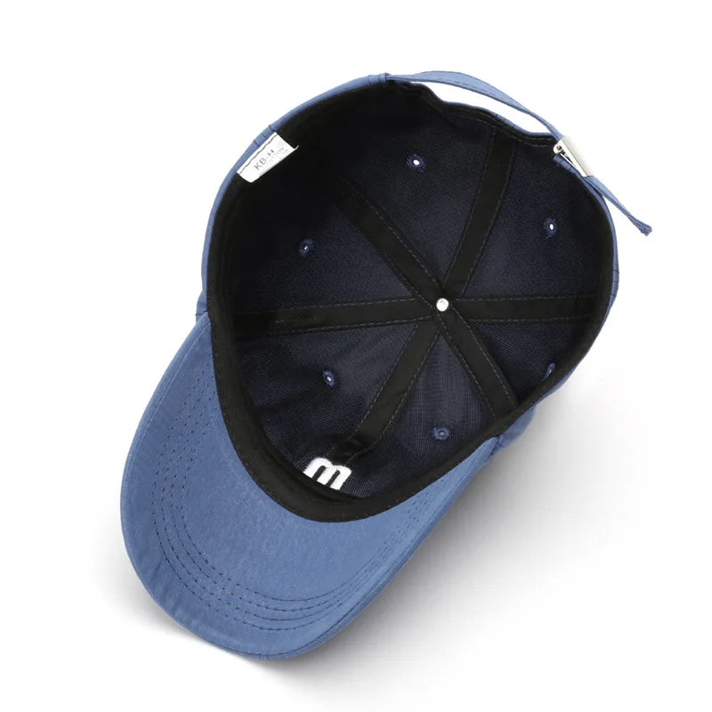 Embroidered M Baseball Cap For Women Men New Spring Summer Cotton Solid Sunhat Sports Snapback Caps Fashion Hip Hop Fishing Hat
