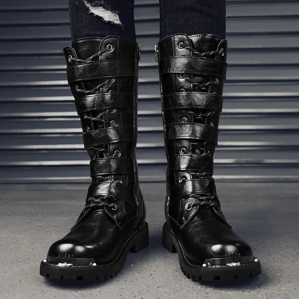 Men's boots four seasons new high-top outdoor casual boots safety protective work boots motorcycle boots plus size outdoor boots