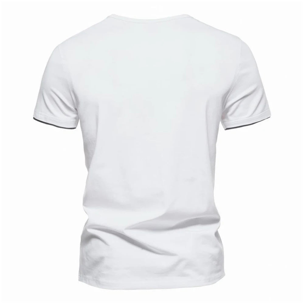 Mens Short Sleeve Henley Shirt Casual Summer V Neck T-Shirt Casual Slim Fit Basic Solid Color Loose Fitness Sport Breathable Top