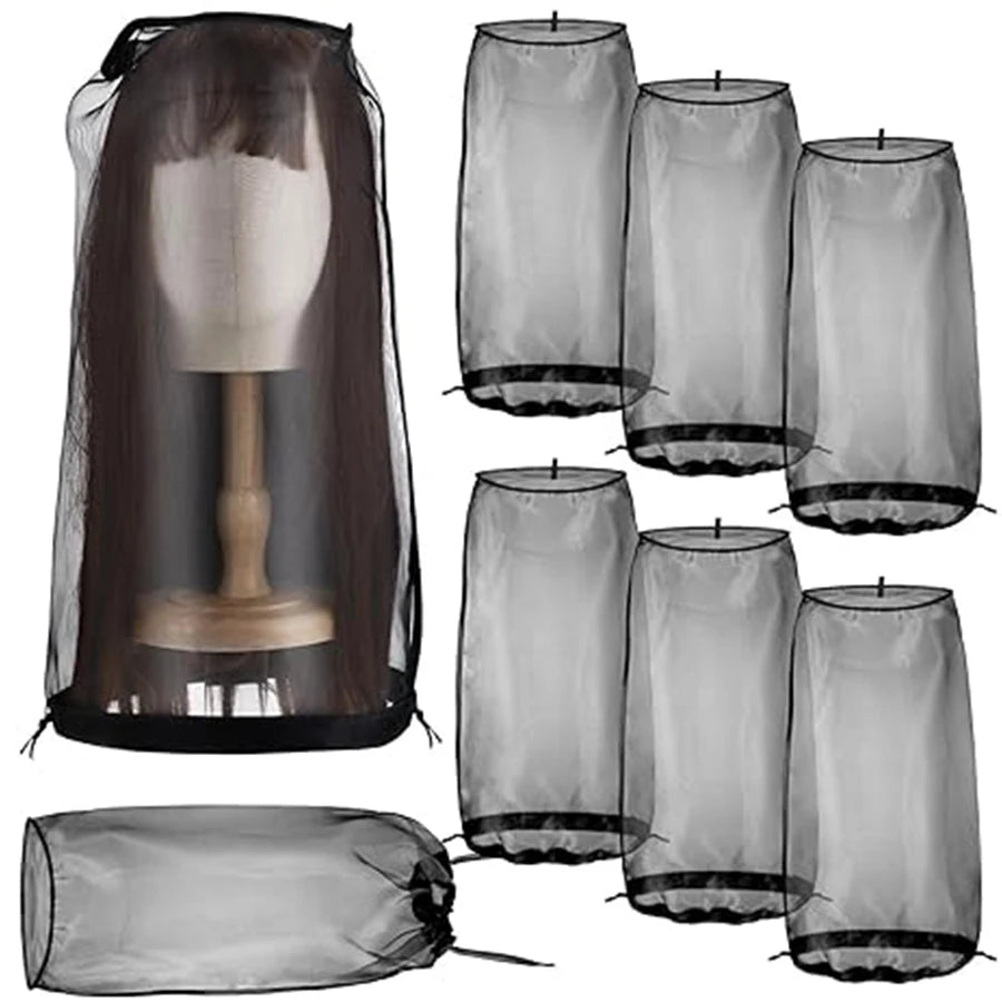 1/6 Pcs Wig Bags Adjustable Wig Storage for Multiple Wigs with Drawstring  Portable Wig Storage Bags