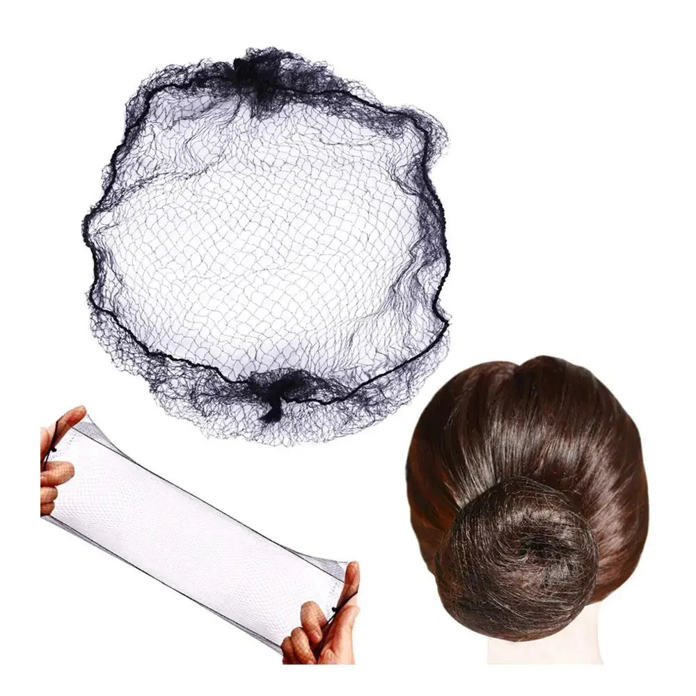 Hair Net 100 Pcs, 24 Inches Hair Nets Elasticity Invisible Elastic Mesh for Food Service, Ballet Bun, Sleeping, Women and Wig