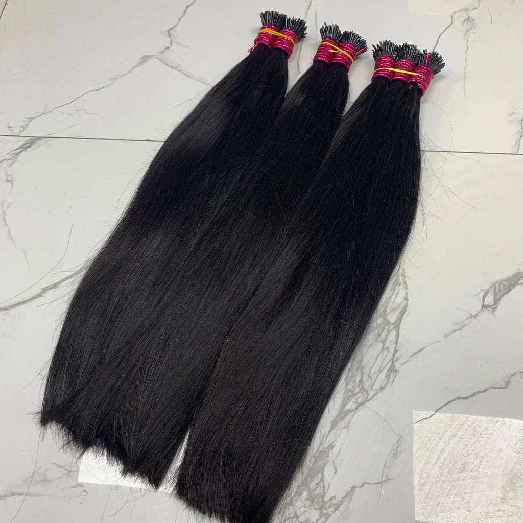 Straight ITIP Human Hair Extension 12A 100% Real Human Hair Extensions 0.8g/pc Capsule Keratin Human Fusion Hair Extension