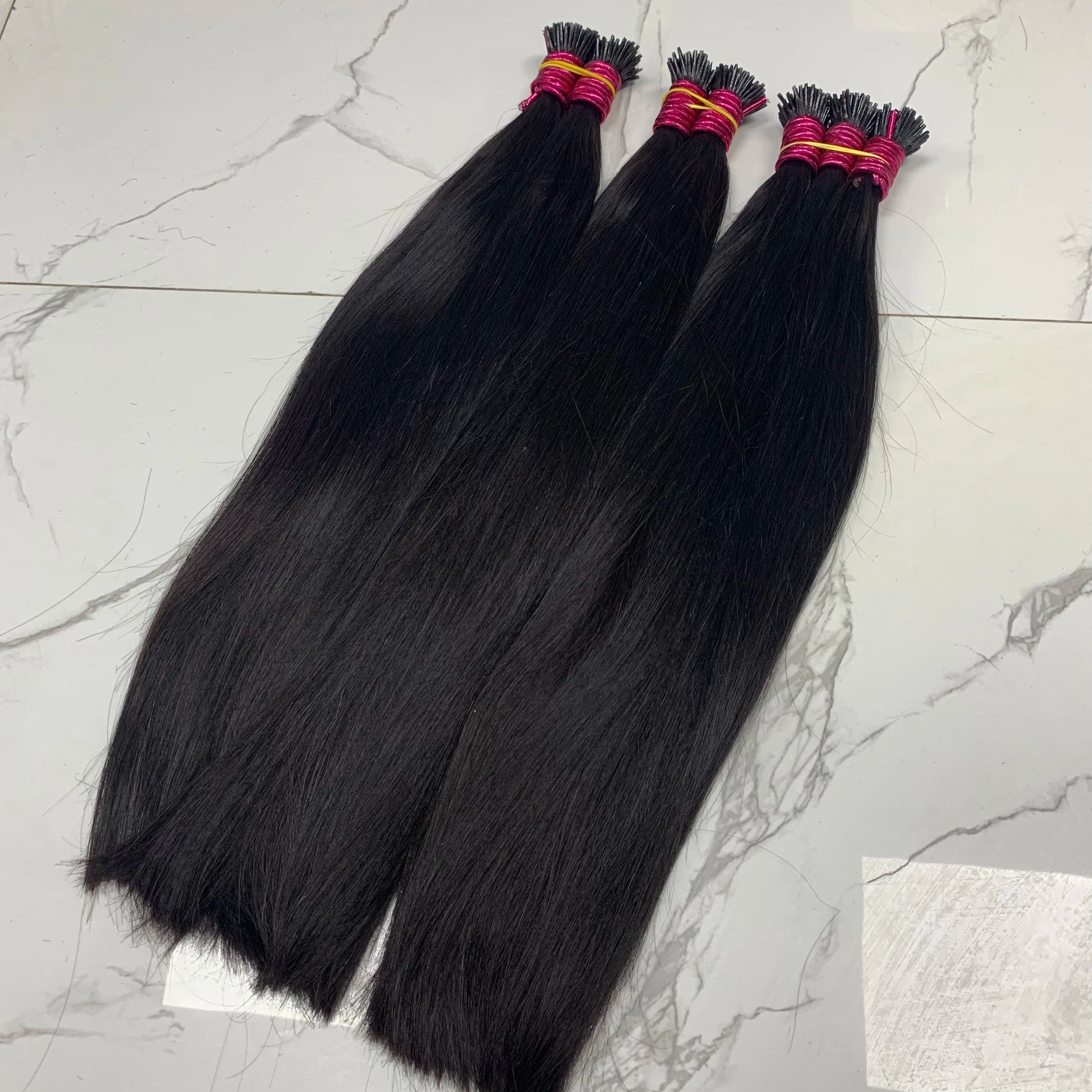 Straight ITIP Human Hair Extension 12A 100% Real Human Hair Extensions 0.8g/pc Capsule Keratin Human Fusion Hair Extension
