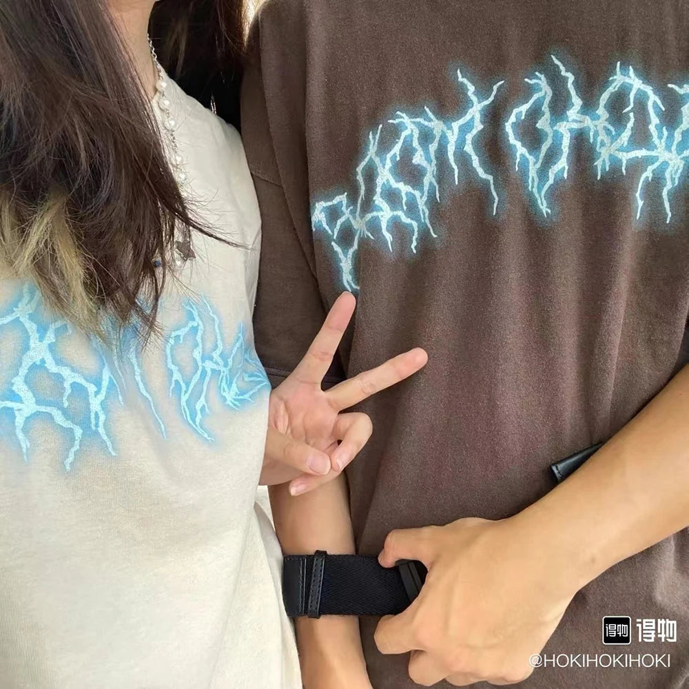 2023 New Summer Cactus Jack Letter Embroidery Short Sleeve Tees Men's Streetwear Crew Neck Cotton Tshirts Y2K Unisex Tank Tops