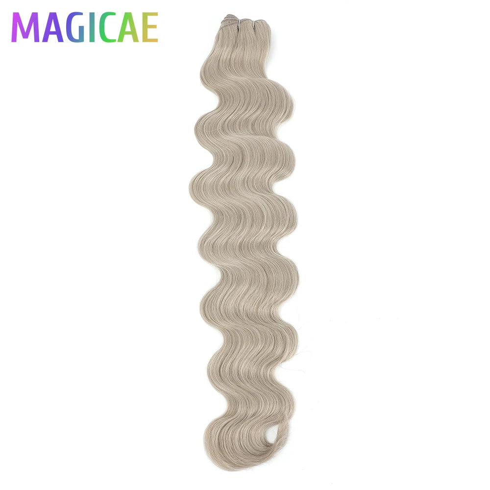 30Inches 200grams Orange Light Brown 12# M888# Body Wave Hair Weave Bundles Blond 27/613 White High Temperature Synthetic Hair