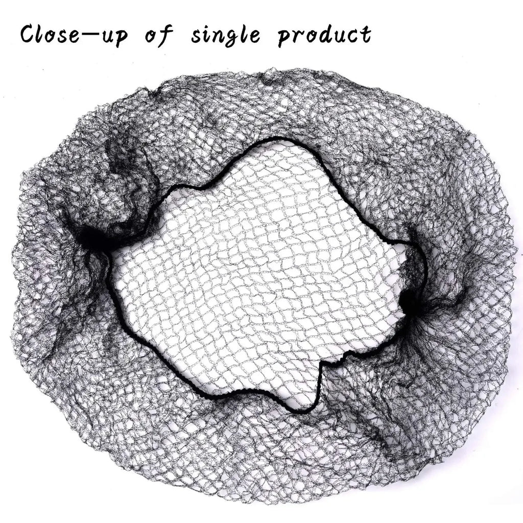 Hair Net 100 Pcs, 24 Inches Hair Nets Elasticity Invisible Elastic Mesh for Food Service, Ballet Bun, Sleeping, Women and Wig