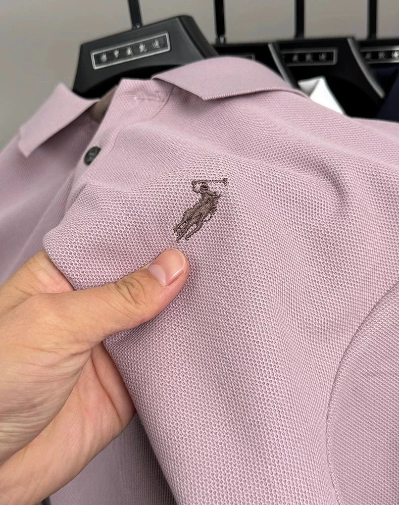 High end brand 100% cotton long sleeve polo shirt men's autumn fashion designer new Paul Pony embroidery casual golf T-shirt