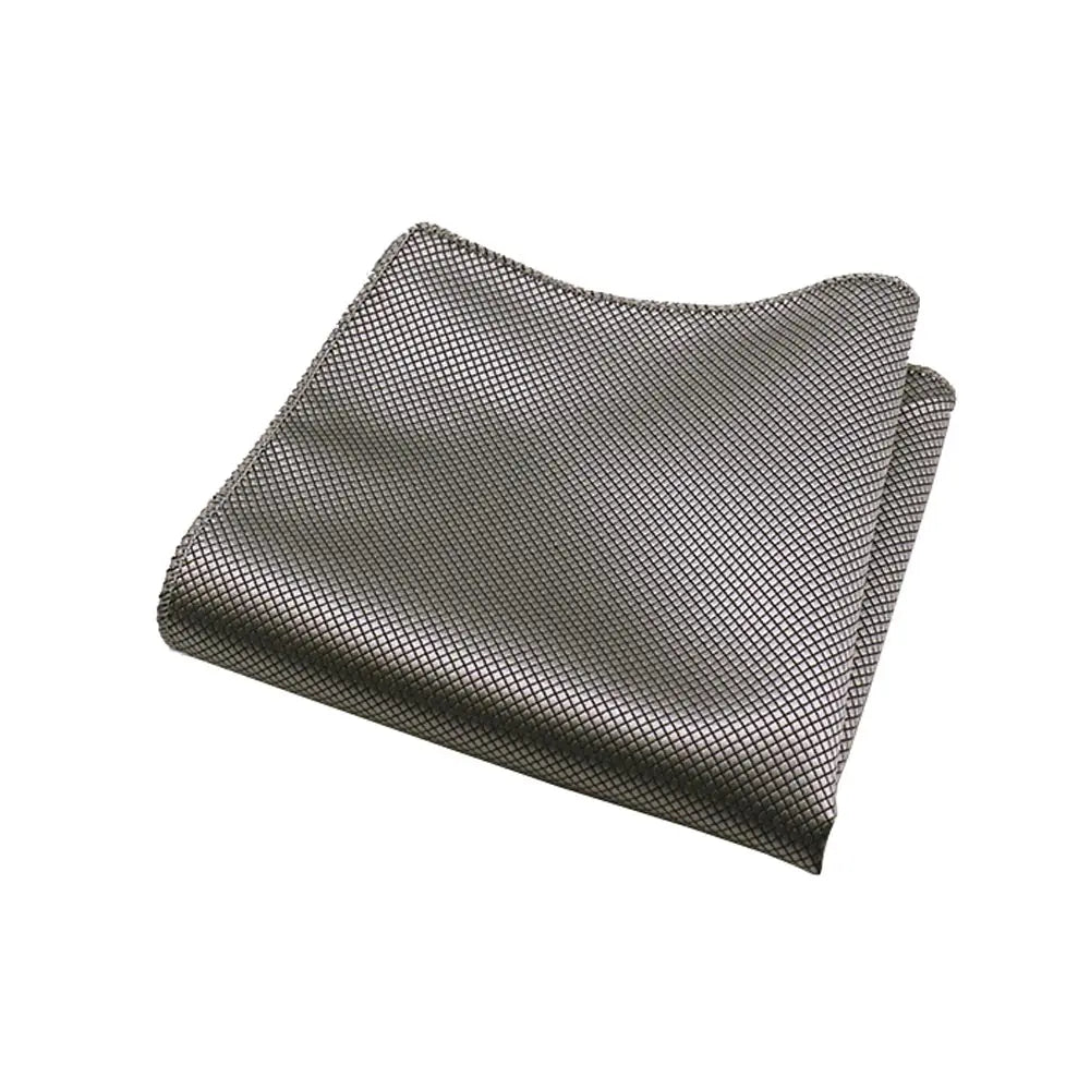 HUISHI Men's Hanky Jacquard Handkerchief Solid Plain Suits Pocket Square For Men Wedding Business Party Kanky Pocket Gifts