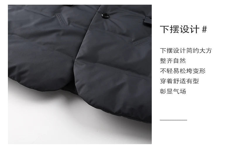High Quality Men's Handsome down Jacket with Scarf Collar M-6XL Big plus Size for Middle-Aged Dad Fashionable Outerwear