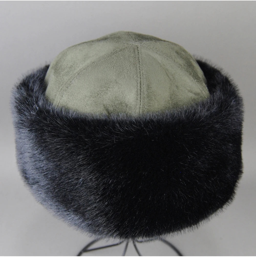 Hot Sale Faux Mink Fur Hat Winter Genuine Baseball Cap Russia Fashion Elegant Lady Warm Faux Fur Ball Straw Hat