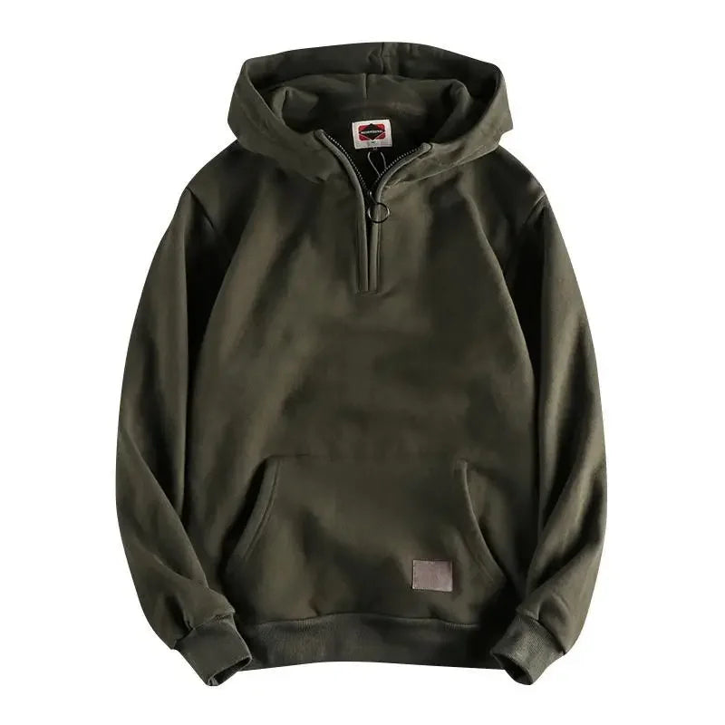 Loose Male Hoodie Solid Autumn Emo Luxury Designer Aesthetic Simple Y2k Vintage Men's Hooded Sweatshirt High Quality Cotton Warm