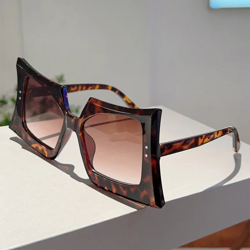 KAMMPT Oversized Special Shaped Sunglasses Women 2024 New Fashion Multi-color Sun Glasses Trendy Brand Designer Vacation Shades