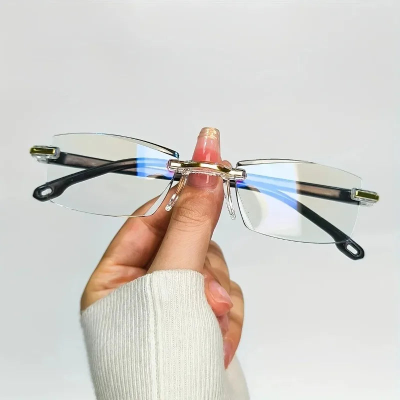 6Pairs of Simple Men'S Square Reading Glasses Anti Blue Light Reading Eyes Fashion Full Frame Hyperopia Glasses Reading Glasses