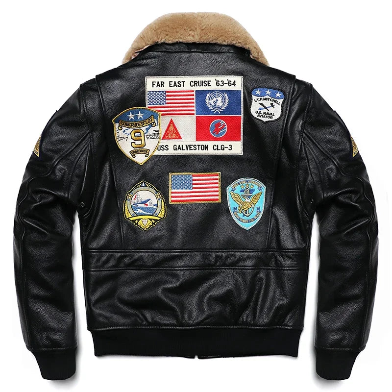 Military Clothing G1 Flight Jacket Thickening Quilted100% Cowhide Leather Jackets Men Coat Winter Overcoat M212 Dropshipping