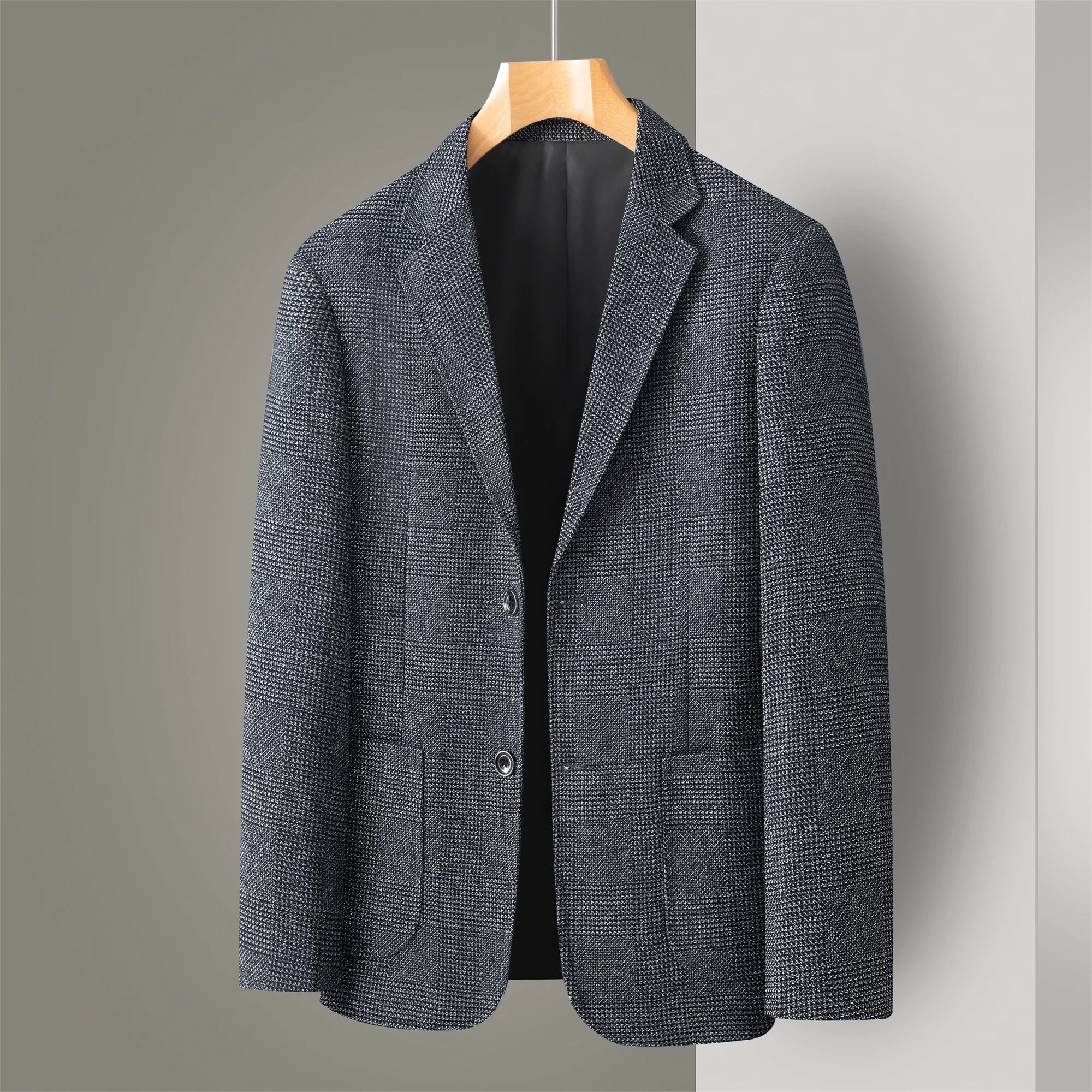 Middle-Aged Men's Business Casual Suit Father's Day Gift Wedding Formal Lightweight Suit Men's 35-60 Years Old Large Size Thin Top Men's Middle-Aged and Elderly Jacket