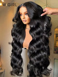 Wigirl High 200 Density 30 40 Inch 13x6 HD Transparent Body Wave Lace Front Human Hair Wigs Brazilian Wavy 13x4 Lace Frontal Wig