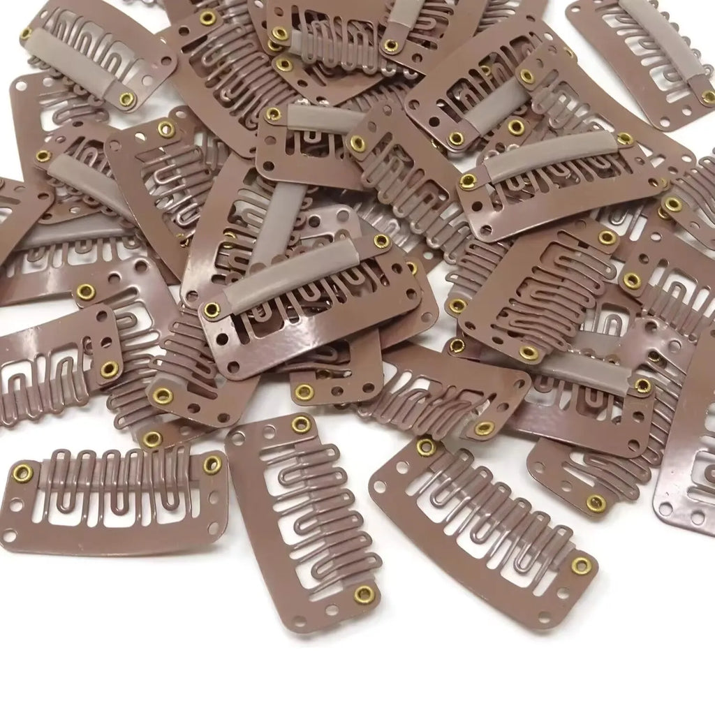 50  Clips for Clip-In Real Hair Wefts Hair Extensions Wig Hair Clip Hair Clips