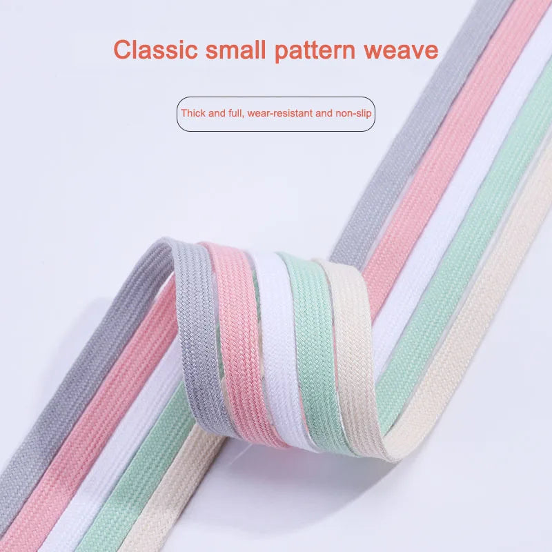 1 Pair Flat Shoelaces for Sneakers Classic Canvas Sports Shoe Laces Women Men Shoelace Solid Double Cotton Shoestrings for AF1
