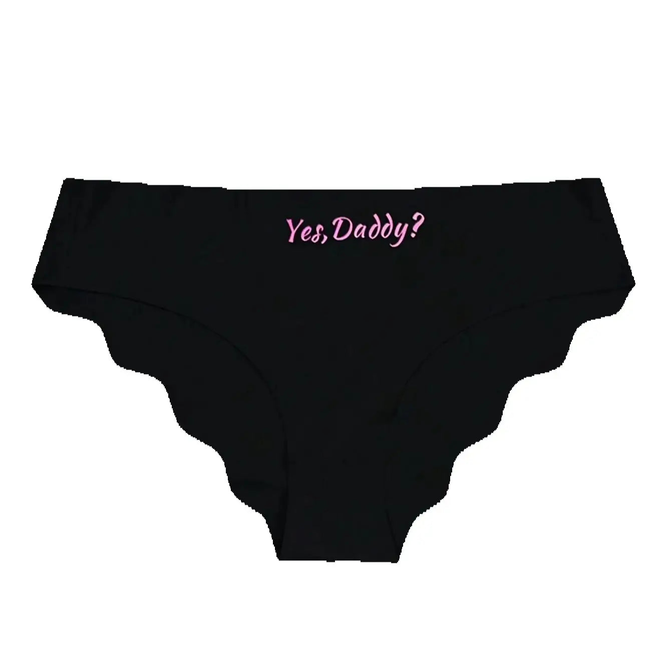 7PCS Black women's panties fashionable heart letter V-shaped sports and fitness triangle briefs mid waist girls' breathable unde