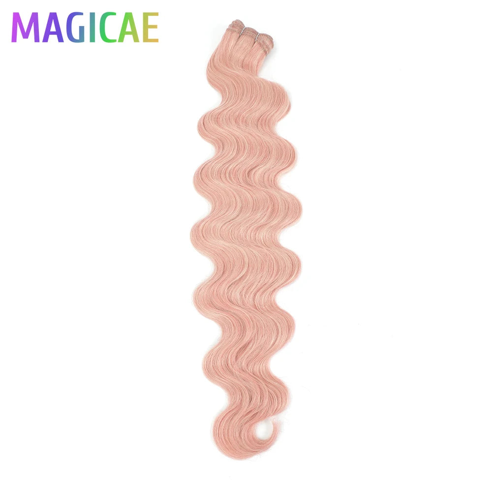 30Inches 200grams Orange Light Brown 12# M888# Body Wave Hair Weave Bundles Blond 27/613 White High Temperature Synthetic Hair