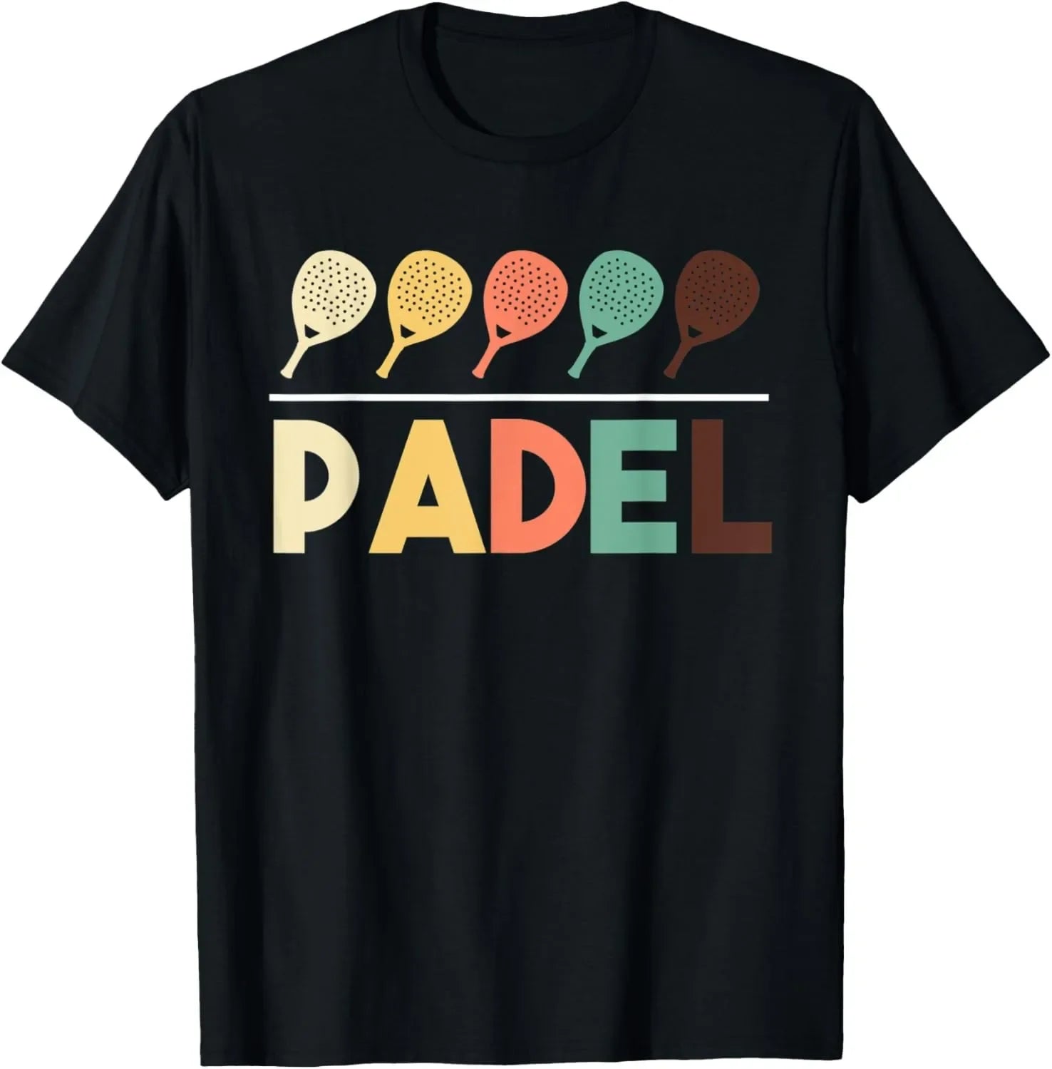 Padel Paddle Tennis Racquet Ball Vintage Colors T-Shirt  Casual Sports Street Couple Clothes  Streetwear  Mens T Shirts