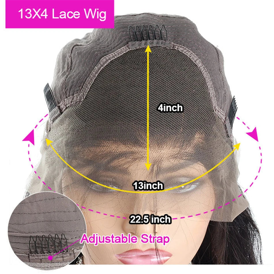Wear Go Glueless 13x4 Bone Straight Bob Wig Lace Front Human Hair Wigs For Women Brazilian HD Transparent Lace Frontal Wig 180%