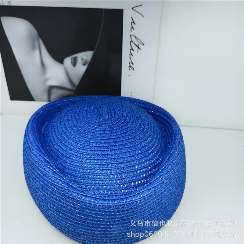 2026 New Summer Straw Fedoras Hats for Women Hostess Fashion Pillbox Hat Millinery Fascinator Designer Beret Hats Painter's Hat