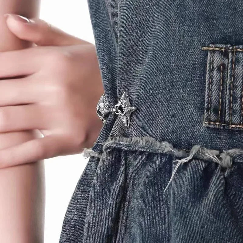 Temperament Four Pointed Star Waist Tightening Tool,Fixed Waist Buckle. Adjustable Waist Buckle, Fashionable Jeans.