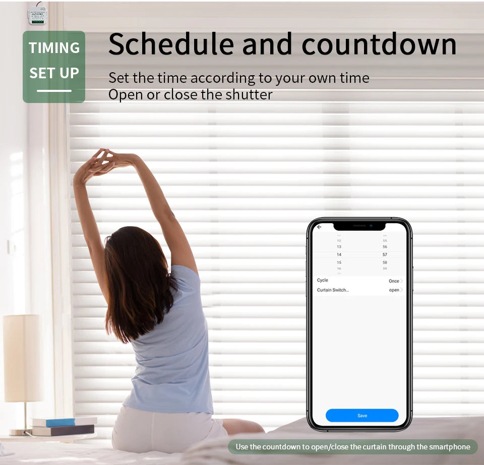 Tuya WiFi Smart Curtain Switch Controllers Roller Blinds Shutter Motor Smart Life APP Remote Control Alexa Google Home Voice Con