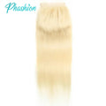 Phashion Blonde 5x5 Lace Closure 613 Straight 13x4 Lace Frontal Only Swiss Transparent Pre Plucked Brazilian Remy Human Hair