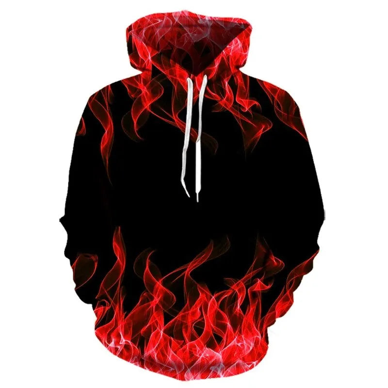 2023 New Men's Skull Hoodie Sweatshirts 3D print Head Pattern Hooded Pullover Autumn Fashion Casual Sweatshirt