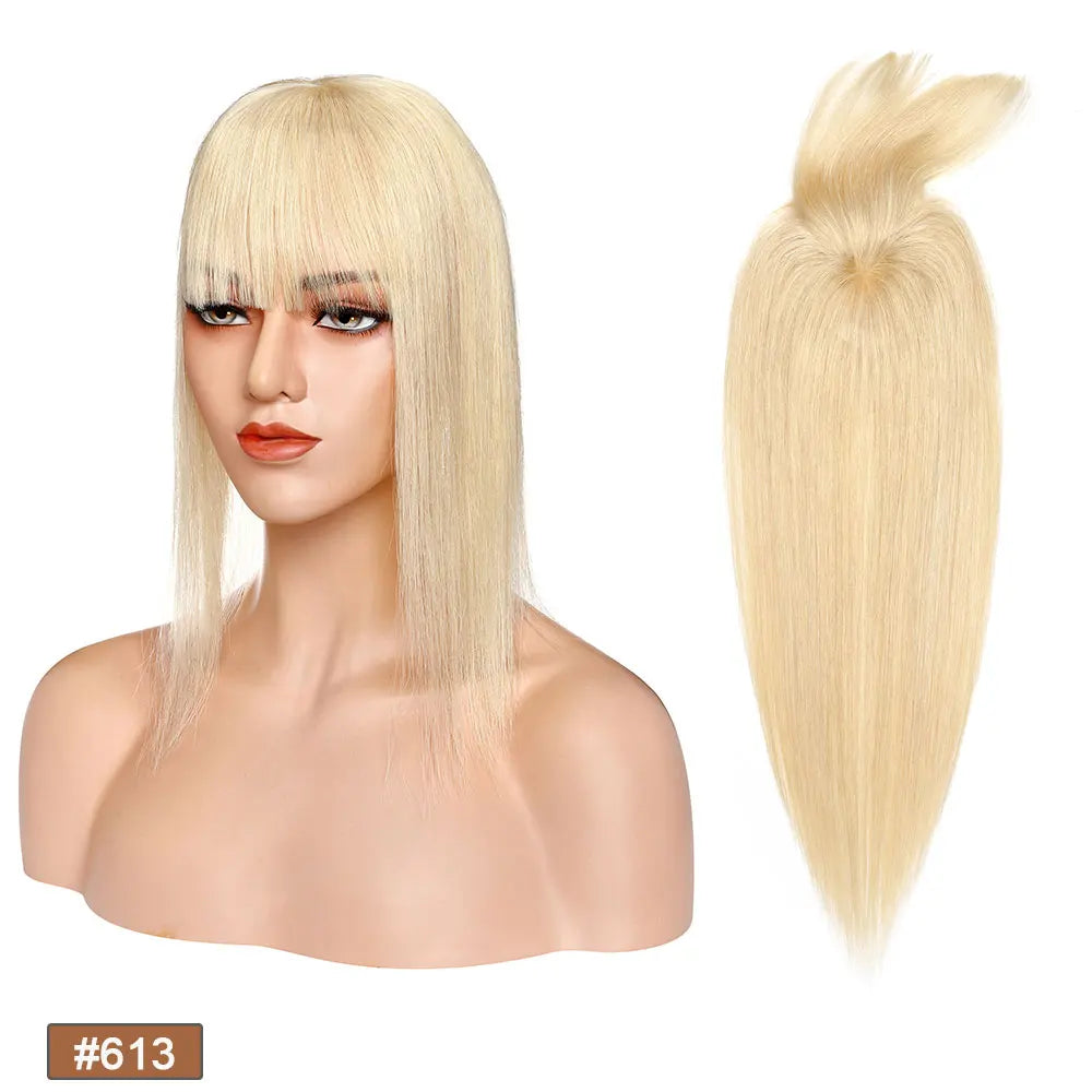 Rich Choices Women Topper 8.5x8.5cm Hair Toppers Natural Hair Clip In Wigs 100% Human Hair For Women Hairpiece
