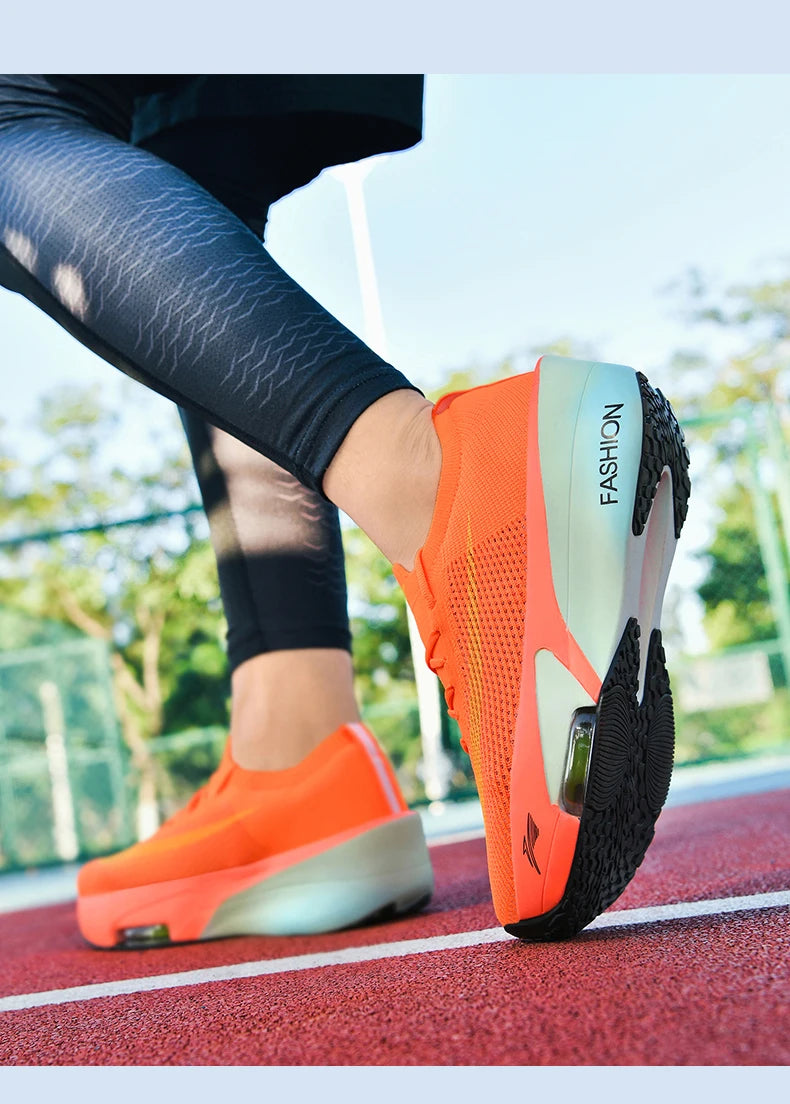 Air cushion Running Shoes Speciality Marathon Men Sports Breathable Lightweight Women's Comfortable Athletic Nonskid Sneakers