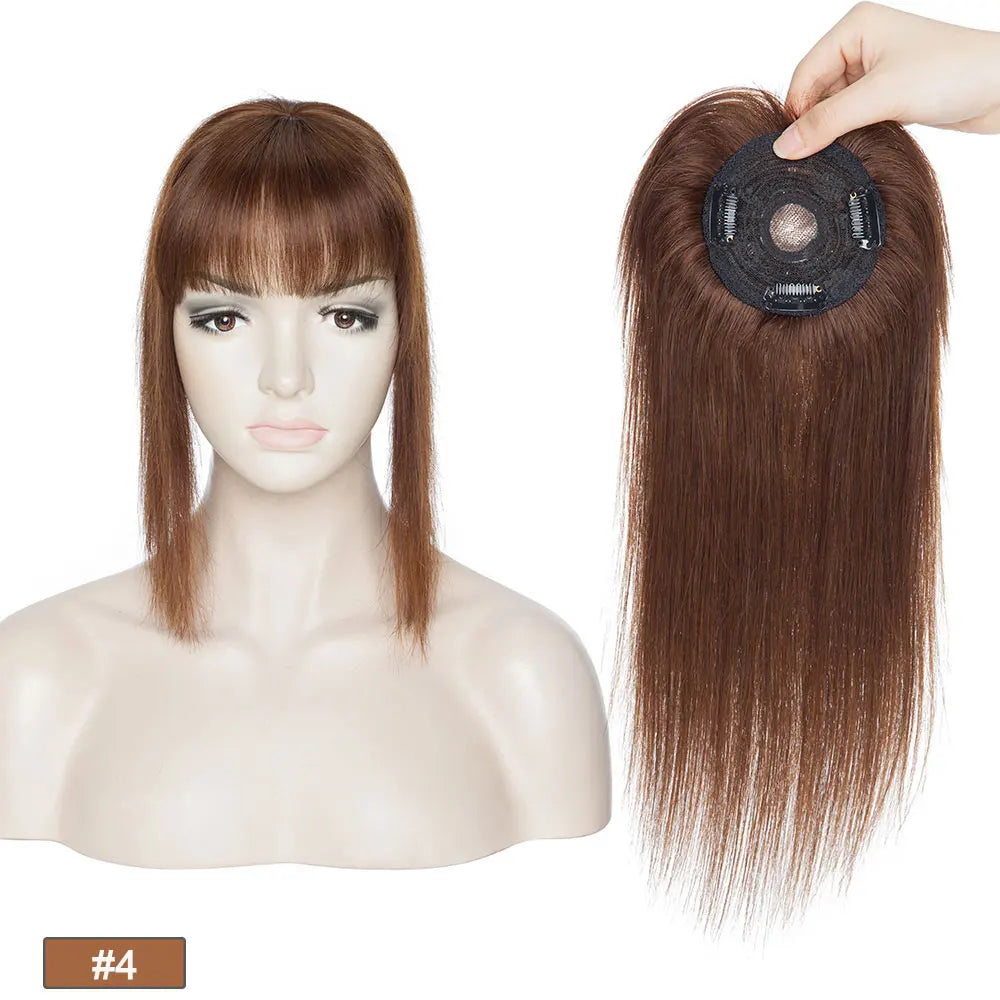 Rich Choices Women Topper 8.5x8.5cm Hair Toppers Natural Hair Clip In Wigs 100% Human Hair For Women Hairpiece