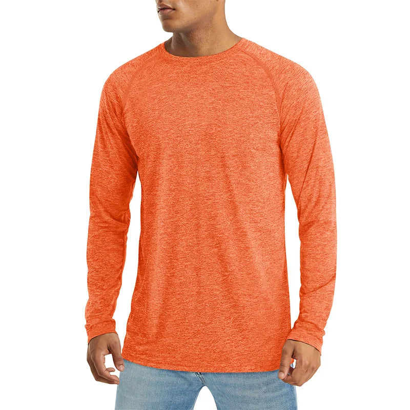 MAGCOMSEN Men's Sun Protection T-shirt Long Sleeve Hiking Fishing Shirts UPF50+ UV Block Spring Summer Casual Tee Workout Shirts