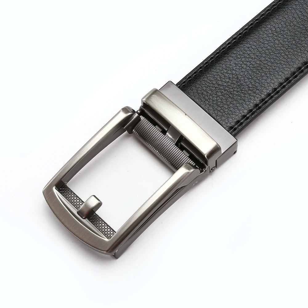 Men's Leather Belts Fashion Automatic Buckle Cowskin Male Belts Luxury Designer Black Brown 3.5cm