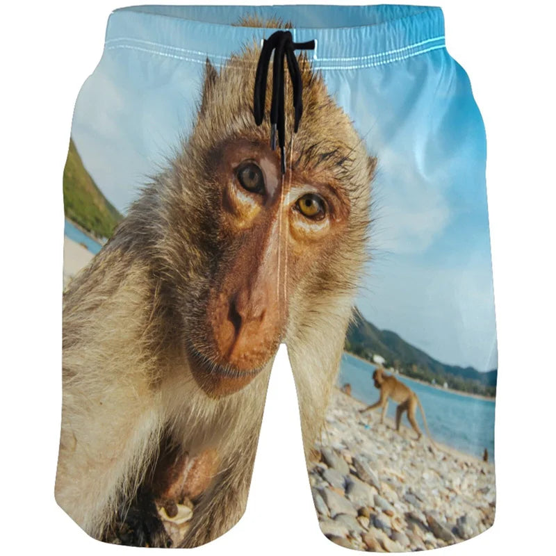 Vintage Chinese Carp Dragon 3d Printed Beach Shorts Street Short Pants Men Summer Loose Swim Trunks Quick Dry Board Shorts