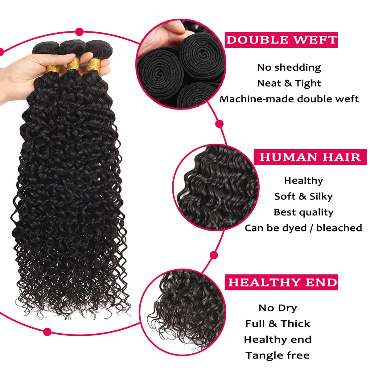 raw kinky curly human hair extensions deals weave bundles 30 36 inch brazilian Natural black water deep wave for woman
