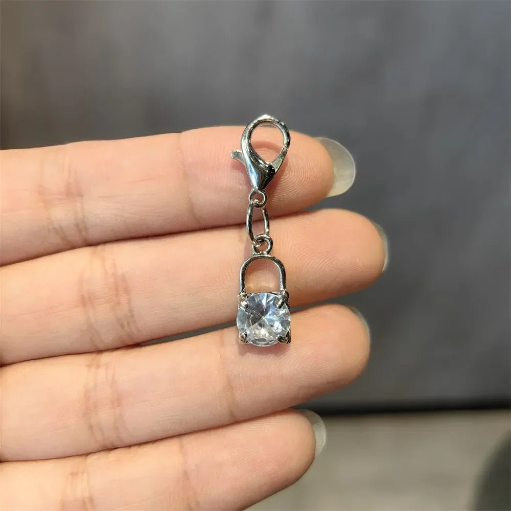 1PCS Fashion Silver Pearl Bow Pendant Gemstone Shoelaces Charms for Sneakers Shoe Decorations Buckle Girl Heart Shoe Charm