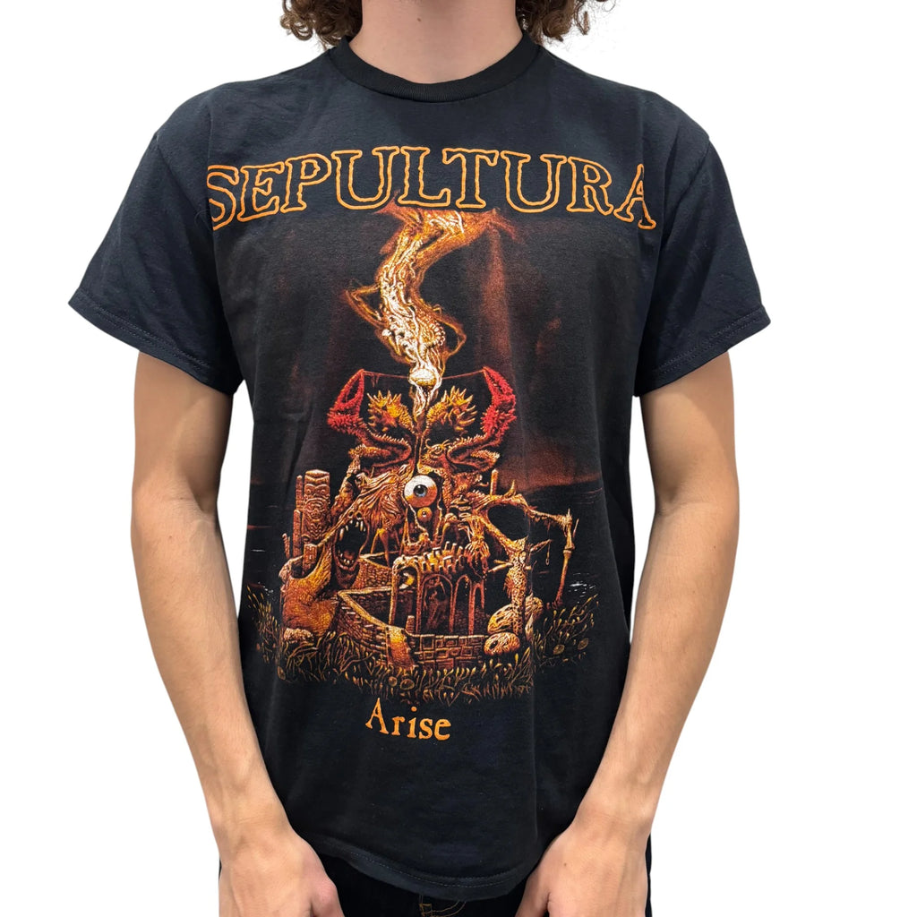 Rock Band Sepultura Print Short Sleeve Punk Retro Top Sports Casual Street Wear Retro T-shirt Casual Loose Top Unisex