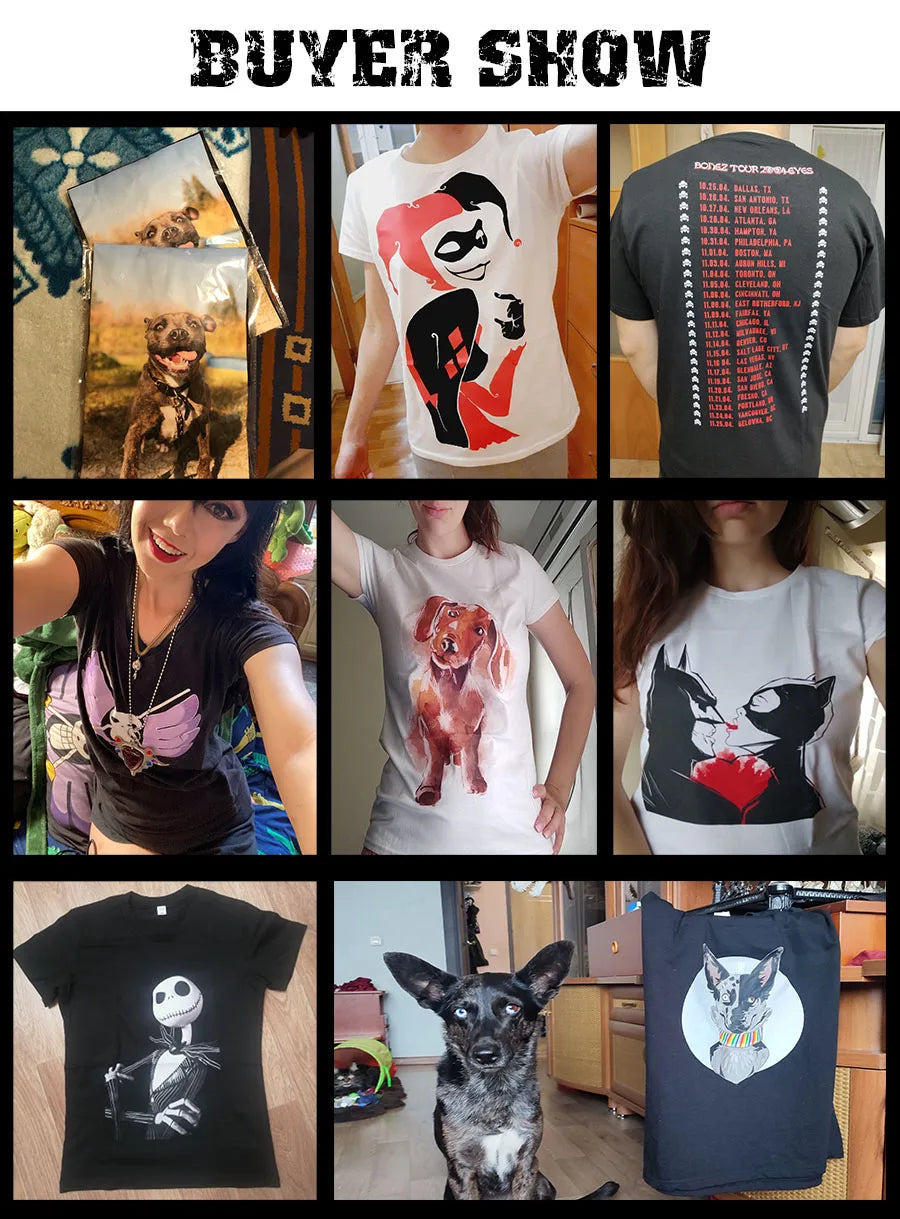 Free Shipping From US Customizable Male Female Short Sleeve