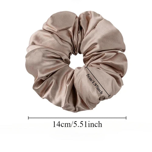 2024 Pillow Sleep Headband Elastic Ponytail Scrunchie for Women Hair Accessories Girls Soft Solid Satin Filled Cotton Big Bands