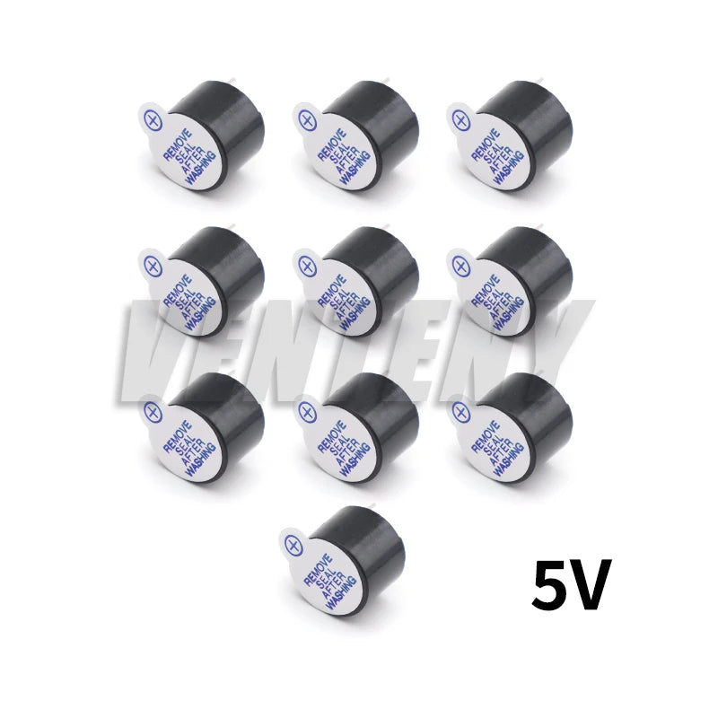 10PCS 3V 5V 12V 12 x 9.5MM Active Buzzer Magnetic Long Continous Beep Tone