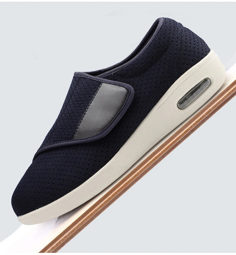 Walking Shoes Men Diabetic Shoes Elderly Casual Solid Color Flat Shoes Oldmen Soft Comfortable Sneakers Plus Size
