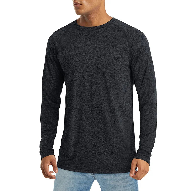 MAGCOMSEN Men's Sun Protection T-shirt Long Sleeve Hiking Fishing Shirts UPF50+ UV Block Spring Summer Casual Tee Workout Shirts