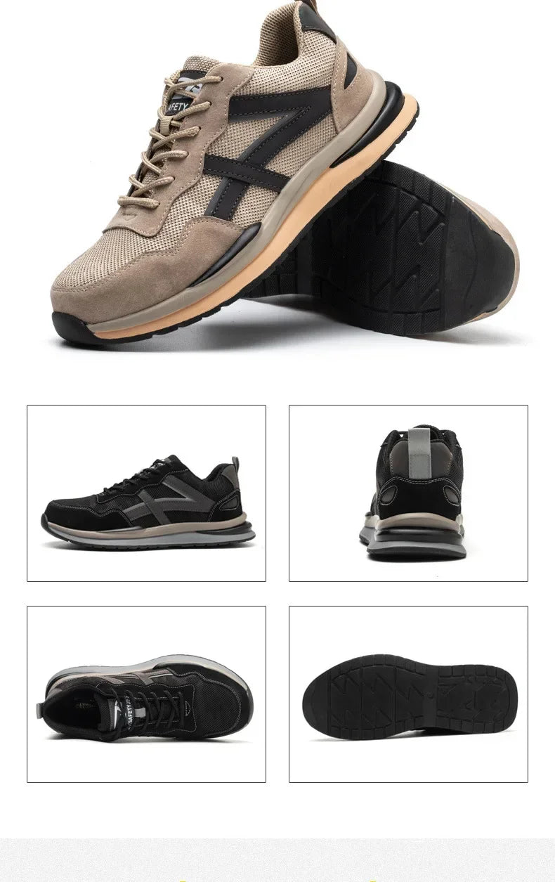 New Type of Labor Protection Shoes Anti - Hit Anti - Puncture Summer Mesh Surface Breathable Protective Shoes Safety Work Shoes